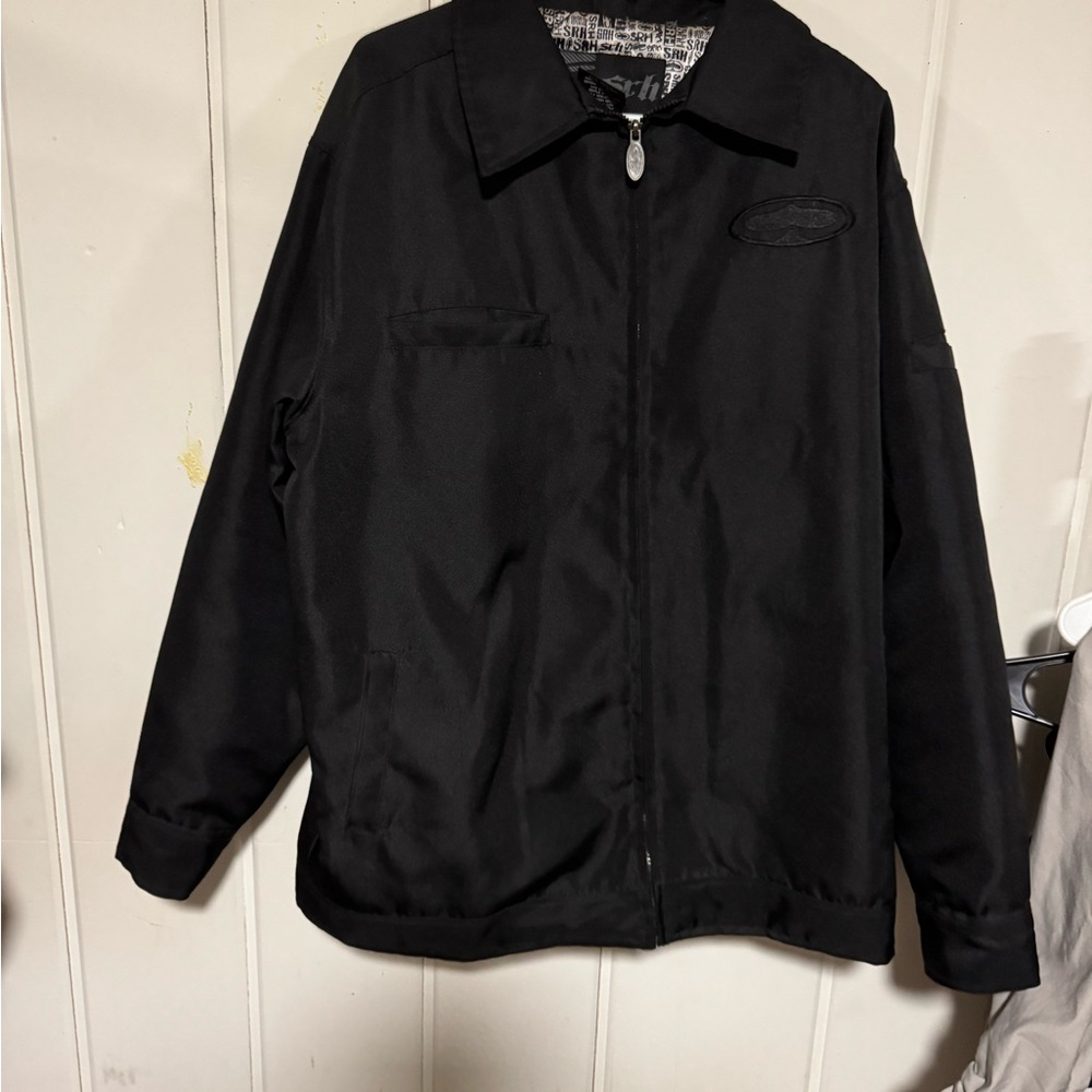 Men's Black Zip-Up Jacket